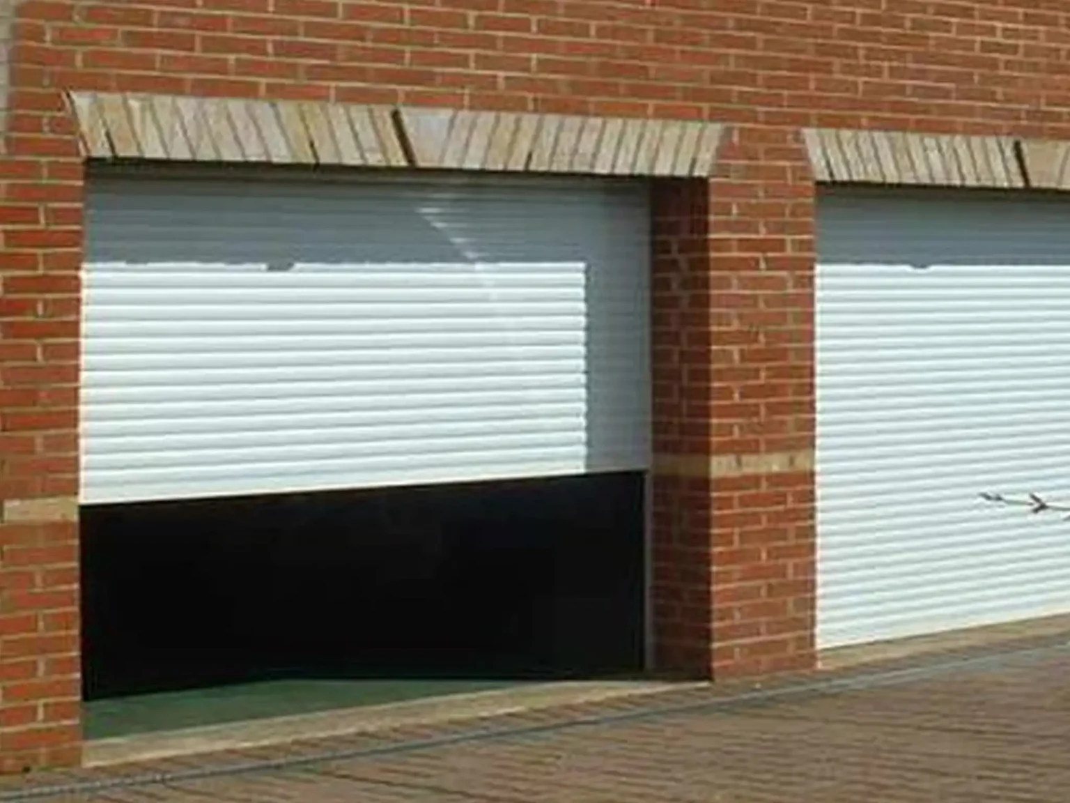 Europa Compact Insulated Roller Garage Door Gallery Pair Whire