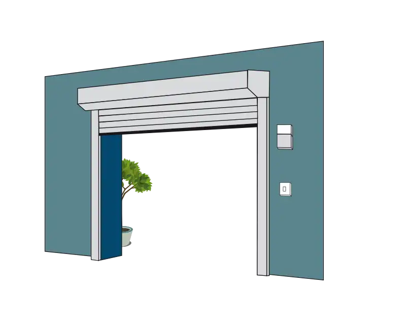 Europa Insulated Roller Garage Doors Automation Technical Details Fitting Behind Drawing