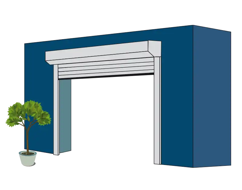 Europa Insulated Roller Garage Doors Automation Technical Details Fitting In Front Drawing