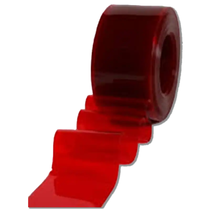 StripFlex PVC Strip Curtain Transparent Red PVC