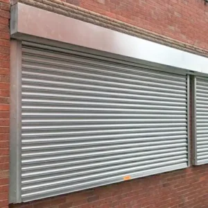 Titan Roller Shutter Protecting Windows in an Office and Retail Setting