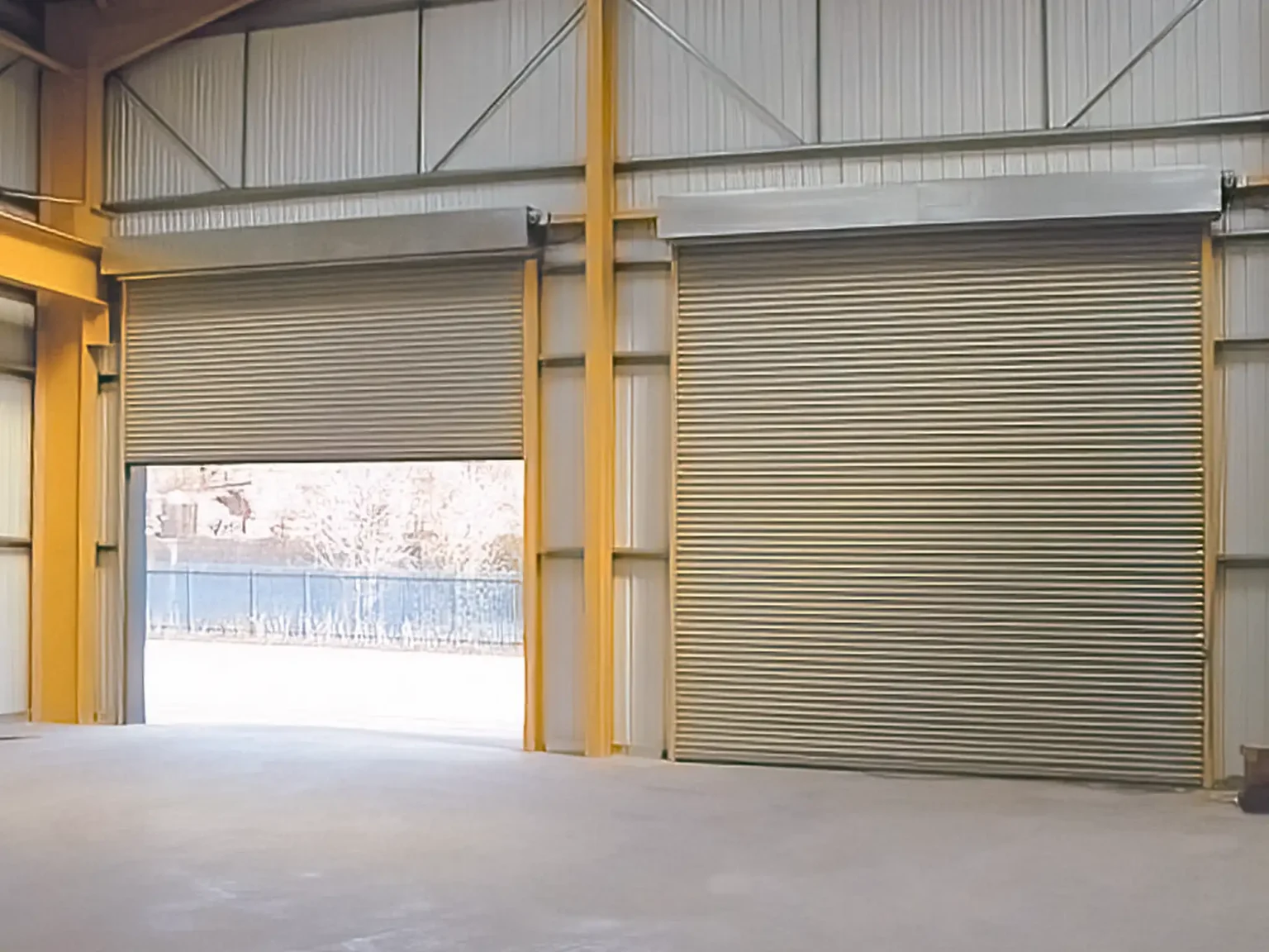 Twin Titan Roller Industrial Shutters powered with 3-phase motors